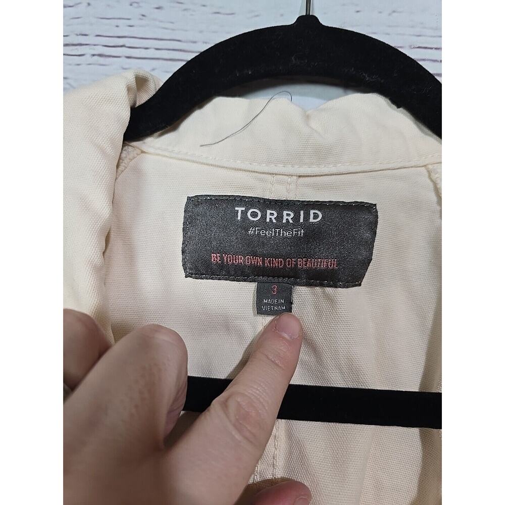 Torrid Yellow Canvas Front Patch Pockets Long Sle… - image 4